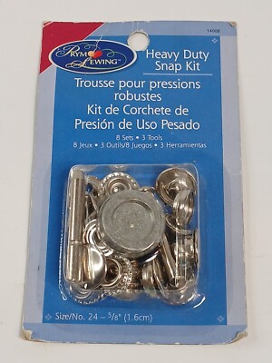 Heavy Duty Snap Kit 8 sets & 3 tools Size 24 ~ 5/8'' (1.6cm) Prym Sewing