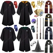 Harry Potter Children Adult Robe Tie Cloak Gryffindor Slytherin Cosplay Costume