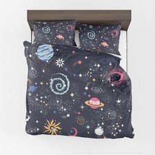 Space Comforter or Duvet Cover boys bedding celestial bedding galaxy comforter