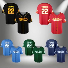 Customized Name Number Baseball Jersey Shirt, Sports Uniform Matching Team Shirt