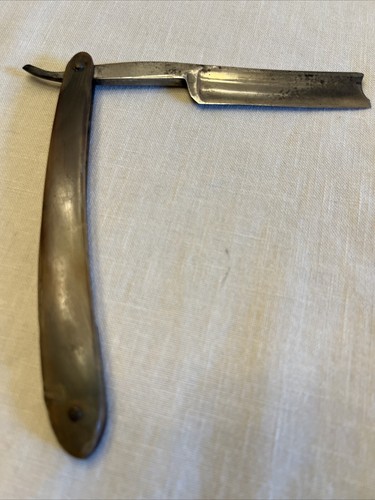 Antique "The Old English Razor" Straight & Celluloid Manhattan Cutlery Sheffield - Picture 10 of 23