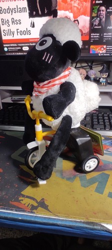 Shaun the Sheep Plush Doll Cycling Electric Action Toy JAPAN OST
