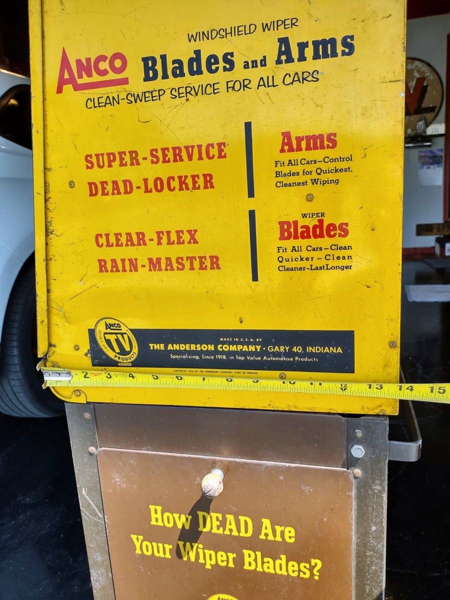 激レア1950s Anco Windshield Wipers Tool Box Vintage Antique 1956 ANCO by Anderson Wiper Blade Metal Cabinet