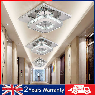 LED Crystal Ceiling Light Modern Minimalist Lamp Living Room Bedroom ...