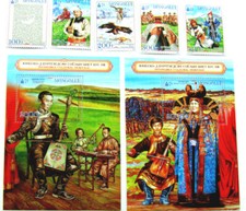 Mint Set 2 Blocks and 5 Stamps Mongolia Intangible Cultural Heritage 2019