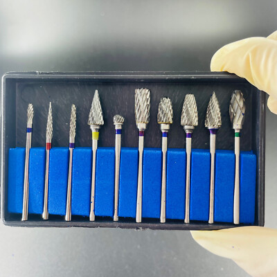 Kit De 10 Fraises Carbure De Tungstène Pour Laboratoire Dentaire – Universel, Professionnel