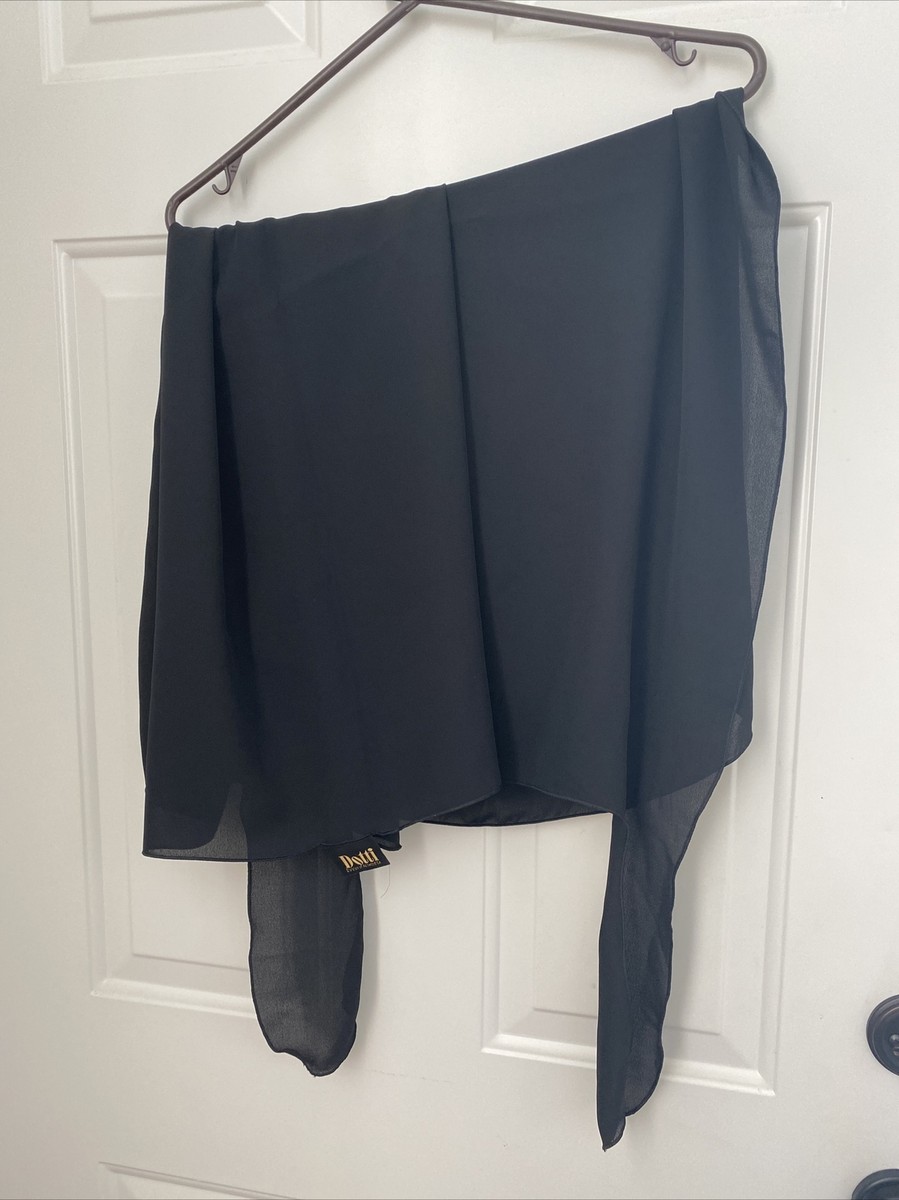Dotti Women Black Scarf One Size Polyester Drape could use as Halloween  Costume