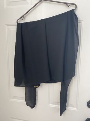 Dotti Women Black Scarf One Size Polyester Drape could use as