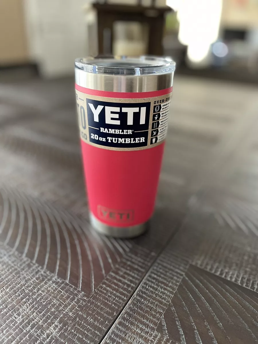 Yeti Bimini Pink Rambler 20oz Tumbler w/matching Magslider Lid