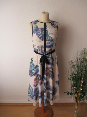Dorothy Perkins Damen Kleid Gr. 34-36 ärmellos Schmetterlinge wie neu