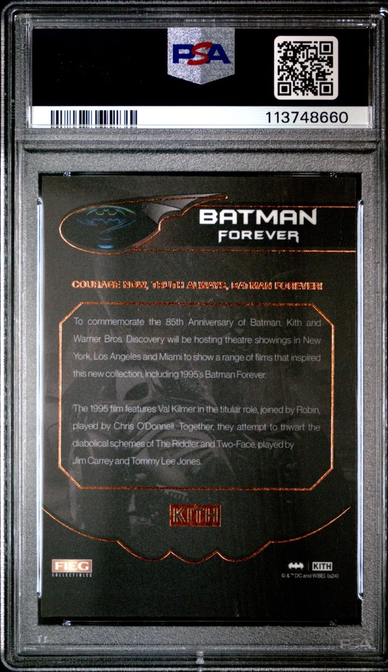 2024 BATMAN X KITH BATMAN FOREVER 1995 PSA 9 LOW POP - Image 2 of 4