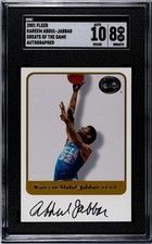 2001 Fleer Greats of the Game Kareem Abdul-Jabbar SGC 8 Auto 10 