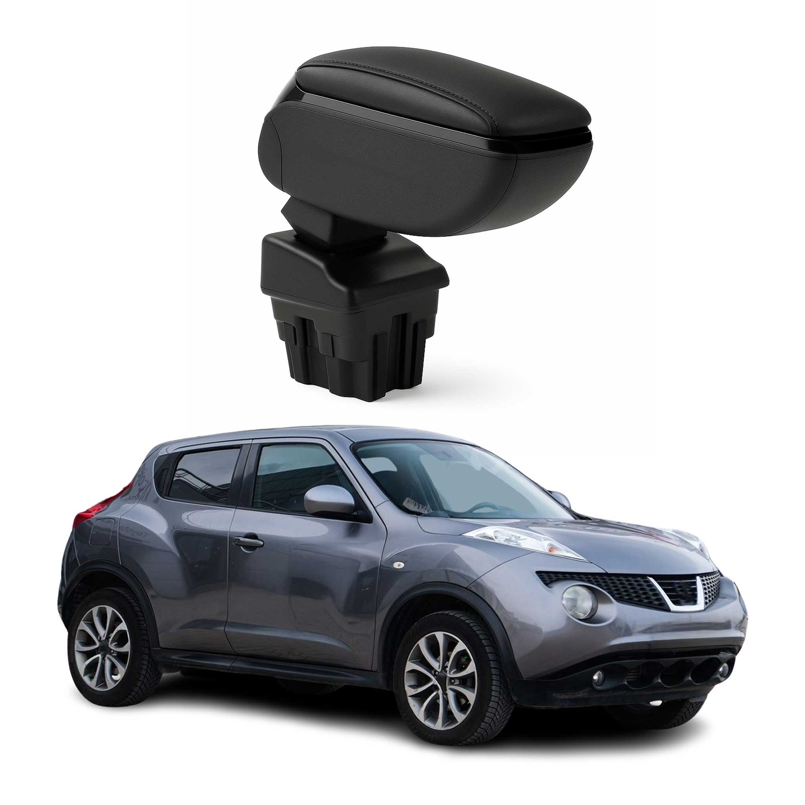Accoudoir pour Nissan Juke 2011-2019 avec organiseur de console central en ABS