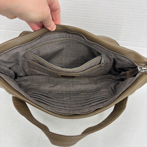 Borsa Hobo International East West pelle stucco marrone zip doppio manico morbida - Foto 4 di 14