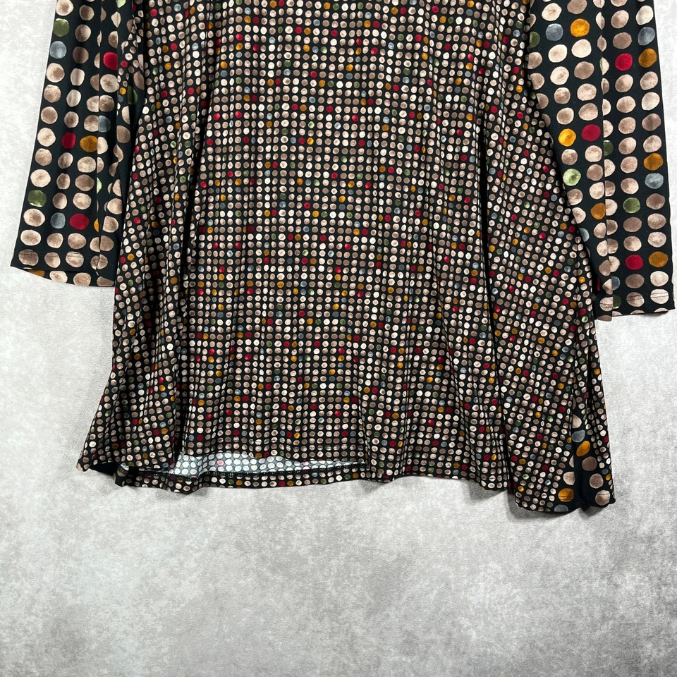 Cómoda túnica de EE. UU. para mujer XL multicolor lunares mangas largas artística elástica Foto 3 de 4