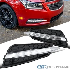 Fit 11-14 Chevy Cruze Hyper White SMD LED Daytime Running Lights Fog Bumper Lamp
