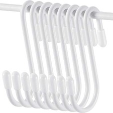 36 Pcs White S Hooks For Hanging Pots Towels Bags Storage Organizer