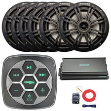 Metra Boat 3-Zone Controller, 6x 6.5" 150W Speakers, 6-Channel Amplifier, Kit
