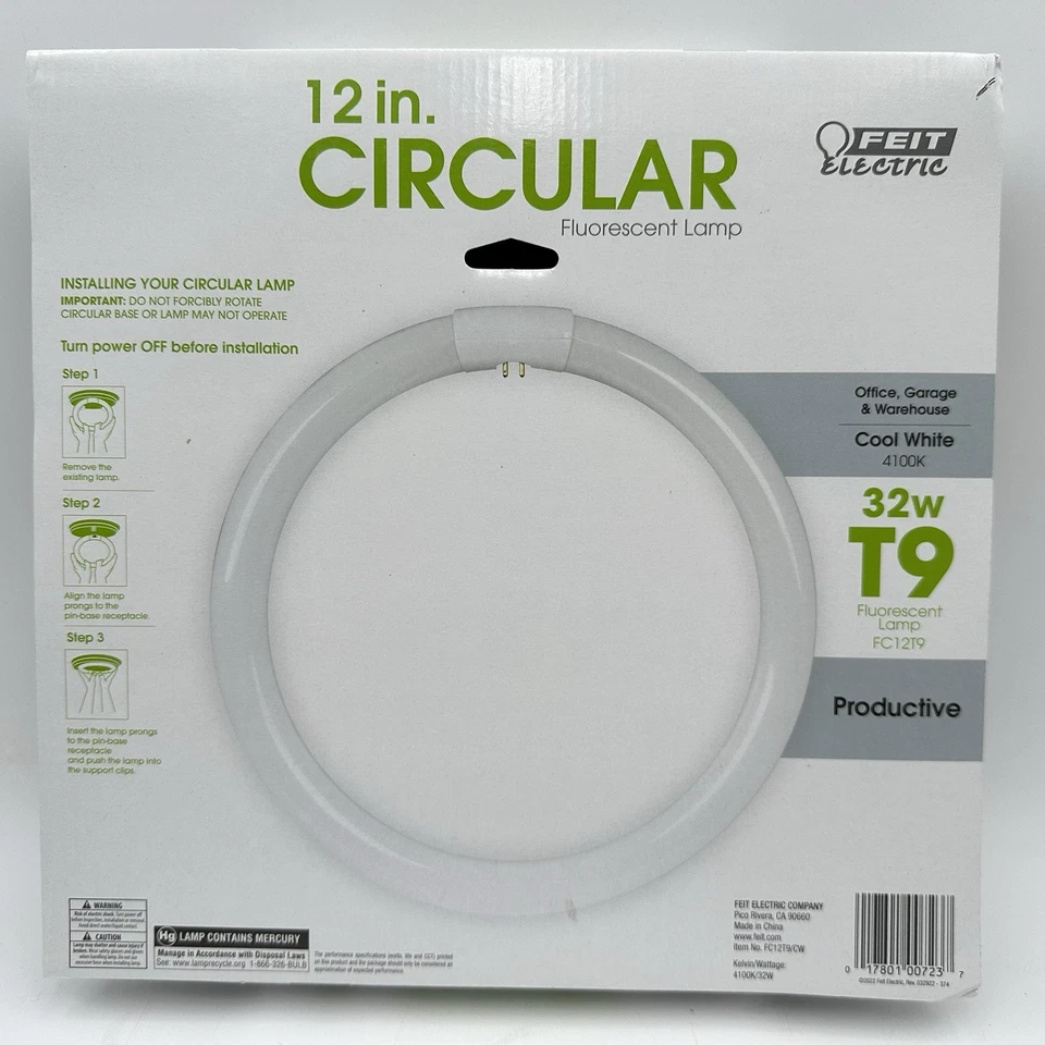 Feit Electric Circle Fluorescent Cool White 4100K T9 32W Light Bulb - Image 2 of 3