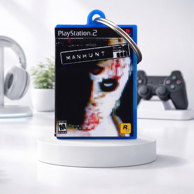 Manhunt Mini Game Case Keychain PS2 | Schlüsselanhänger Gamer Geschenk