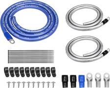 RBG3 True Spec 1/0 Gauge Wire Big 3 Amp Wiring Upgrade Kits for Car Audio System