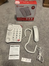 Uvital Big Button Landline Phone for Seniors Amplified Ringer Photo Dial