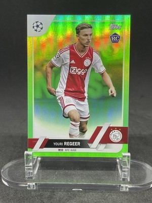 2022-23 Topps UEFA Club Competitions Youri Regeer #179 Neon Green /199 RC Ajax