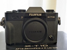 Fuji XT-10 XT10 16.3MP Black Mirrorless Digital Camera Body EXC 