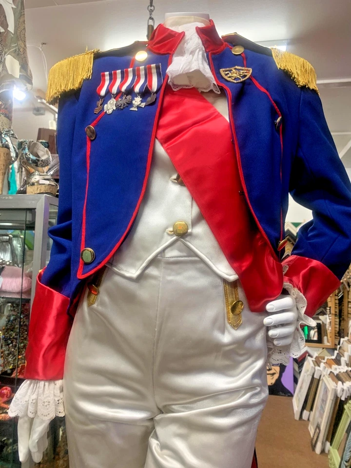 Uniforme de Oficial Naval Napoleónico - Chaqueta, Chaleco, Pantalones y Más Disfraz Militar Foto 3 de 4