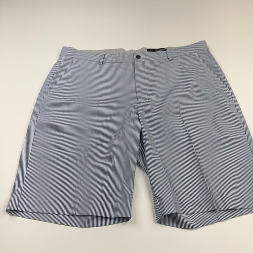 Greg Norman 38 (Fit 38W) Flat Golf Polyester Stretch 9.5" Shorts Blue - Picture 2 of 5