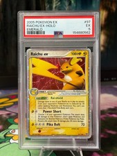 Pokemon Raichu EX Holo Emerald 97/106 PSA 5 on eBay
