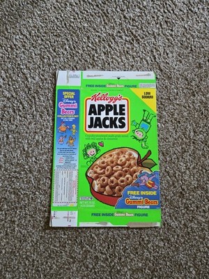 Vintage 1992 Kellogg's Apple Jacks Cereal Box Disney's Gummi Bears Promo (Empty)