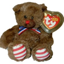 Ty Beanie Baby - UNCLE SAM (Brown Version) Bear 7.5" NEW MWMTs Plush Stuffed Toy