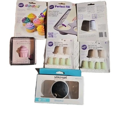 Wilton Dessert Decorating Tool, MY LITTLE CUP CAKE SMOOTHER Lot Of 7