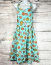 Modcloth Dress Womens Size M Multicolor Sleeveless Lady Bugs Flowers Pockets