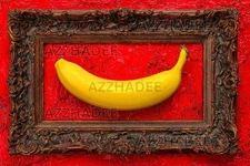 Banana Digital Image AI Artwork Vintage Style Frame | High Resolution Download