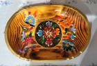 Hand Carved Hand Painted Vintage Mexican Folk Art Wood Tray  13.75 in. x 9.5 in. — photo 1