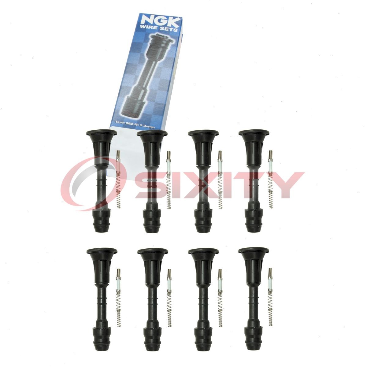 8 pc NGK Ignition Coil Boots for 2016-2019 Infiniti Q70L 5.6L V8 Direct zv