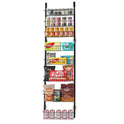 Door-Mounted Pantry Organizer 9-Level Storage Solution Robust Steel Constructed