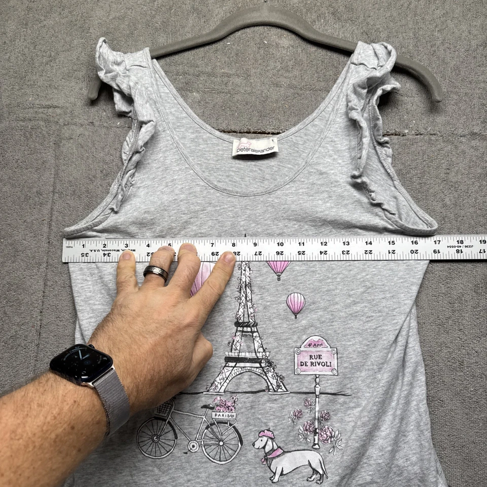 Conjunto de pijama sin mangas y pantalones cortos Peter Alexander Paris Torre Eiffel para mujer pequeño de algodón Foto 4 de 4