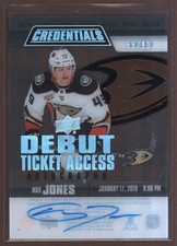 2019-20 Credentials Hockey Debut Ticket Access Autograph #RTAA-MJ Max Jones /99