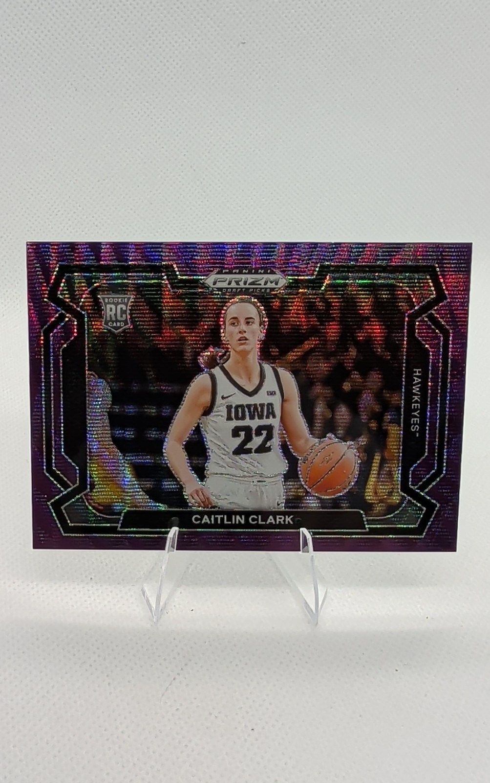 2024-25 Panini Prizm Draft Picks Caitlin Clark #57 Purple Wave Prizm...