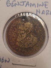 Benjamin Harrison-Republican Candidate for President 1888 Medal RARE LOOK