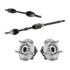 4pc Front CV Axle & Hub Bearing Kit Nissan Rogue Select 2014-15 Sentra 07-12