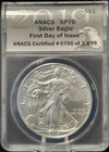 ANACS SP70 2019 United States American Silver Eagle One Dollar Coin S$1-766