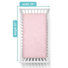 Fitted Crib Sheet 28" x 52", Soft Breathable Neutral 100 Cotton Jersey Sheet