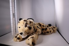 FAO Schwarz Cheetah Leopard Plush Laying Jungle Stuffed Animal Toy 14"