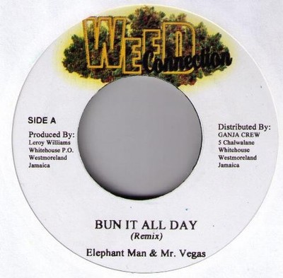 Elephant Man - Bun It All Day (Remix) / Weed Smoke (Remix), 7'', (Vinyl)