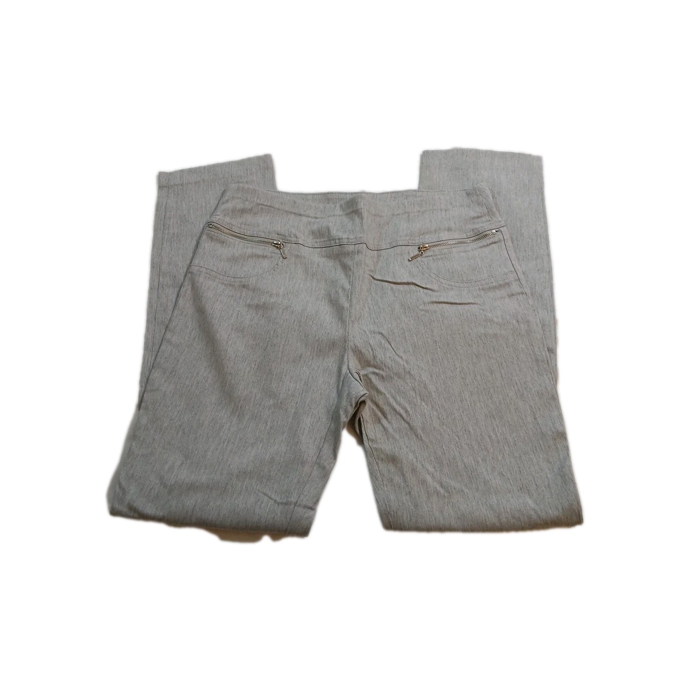 Joe B Pants Light Gray Pull Up Zipper  Accent Dress Pants Inseam 26 Size Medium image 3
