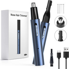 Nose Ear Hair Trimmer, 5 in 1 Rechargeable USB Trimmer for Men Women, Painle